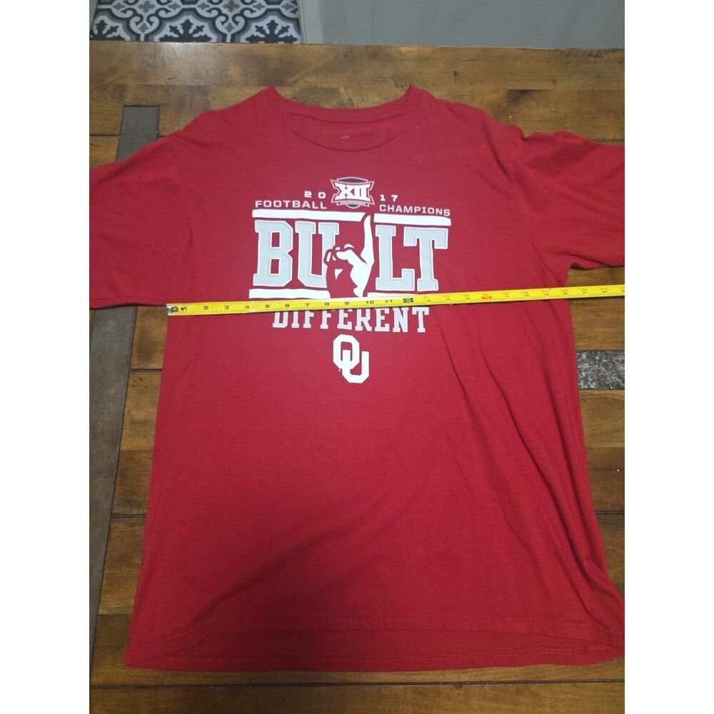 Oklahoma Sooners 2017 Big 12 Football Champions Shirt Fanatics Crimson L - Picture 4 of 5